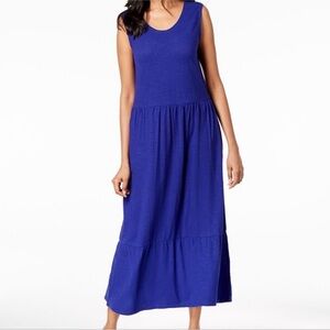 Eileen Fisher Royal Blue Sleeveless Maxi Dress